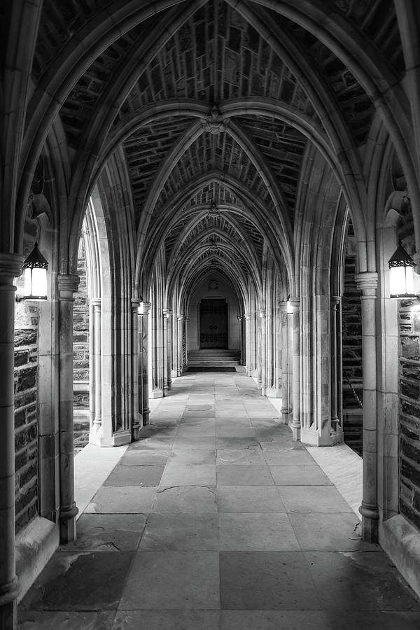 Duke University Chapel in black and white #6 Photograph by Eldon McGraw