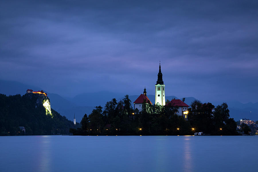 Dusk over Lake Bled #6 Photograph by Ian Middleton