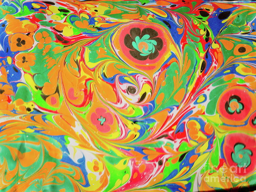 Water Marbling Art Ebru Painting by Dilan C - Fine Art America