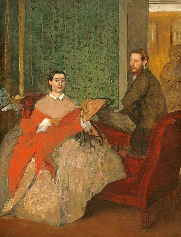 Edmondo and Therese Morbilli #7 Painting by Edgar Degas