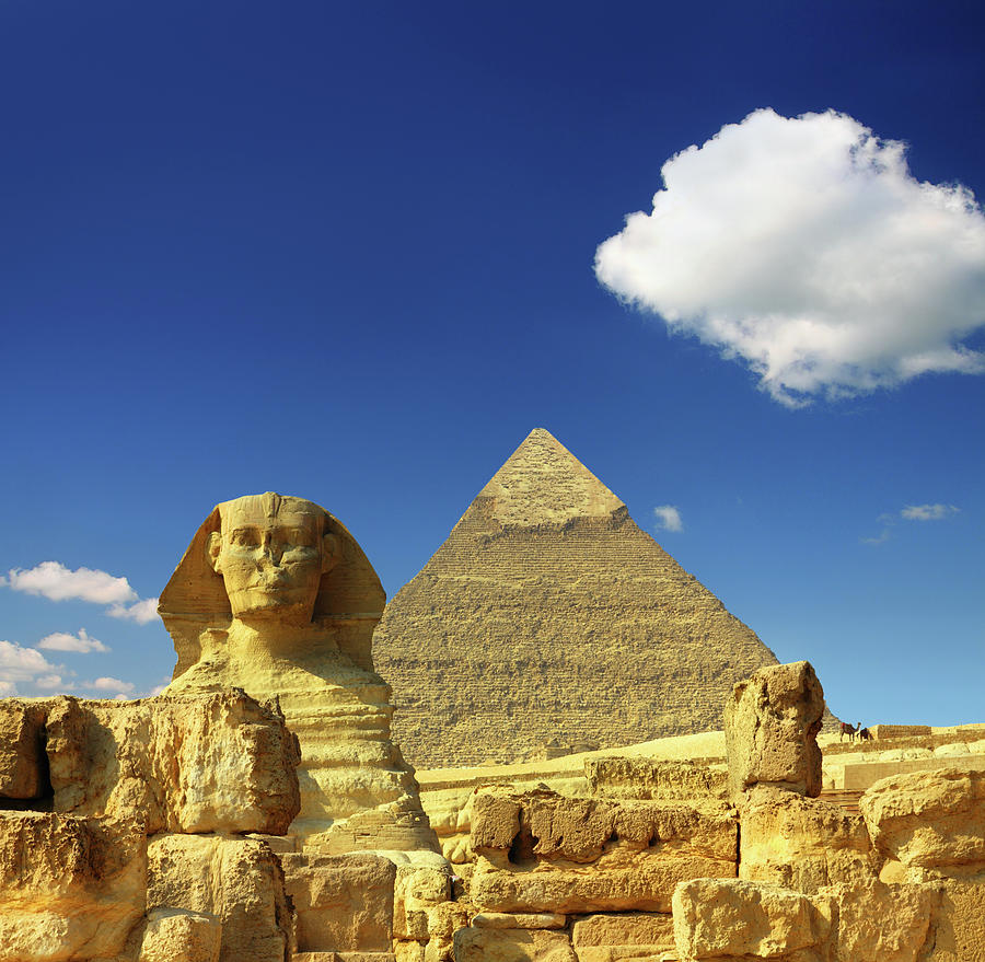 egypt Cheops pyramid and sphinx #6 Photograph by Mikhail Kokhanchikov