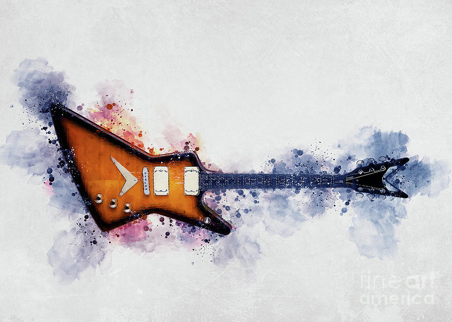 Electric Guitar Art #6 Digital Art by Ian Mitchell