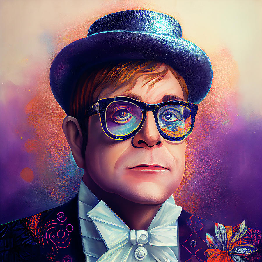 Elton John Art Digital Art by Tim Hill - Fine Art America