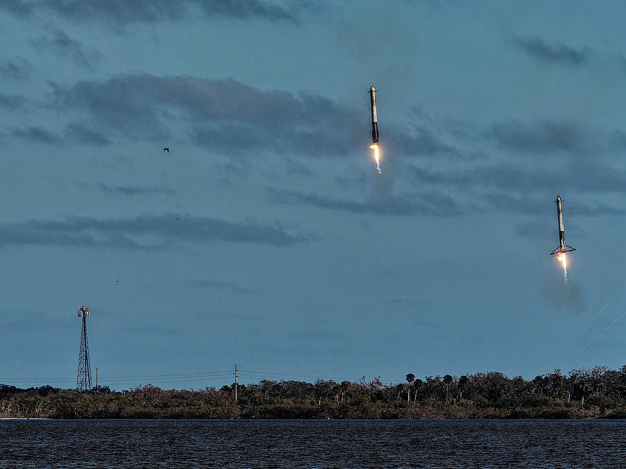Falcon Heavy Test Flight #6 Photograph by Ron Dubin