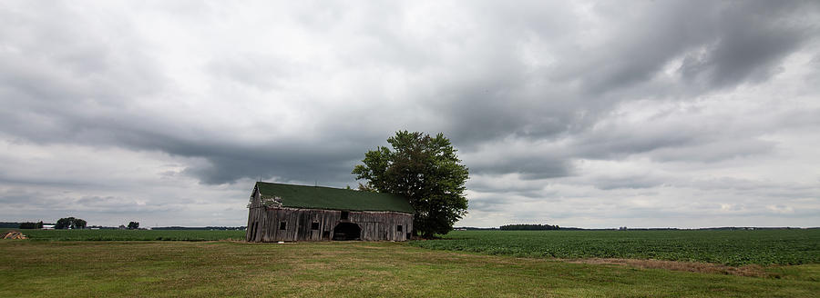 Storm clouds over farm in Michigan #1 Photograph by Eldon McGraw