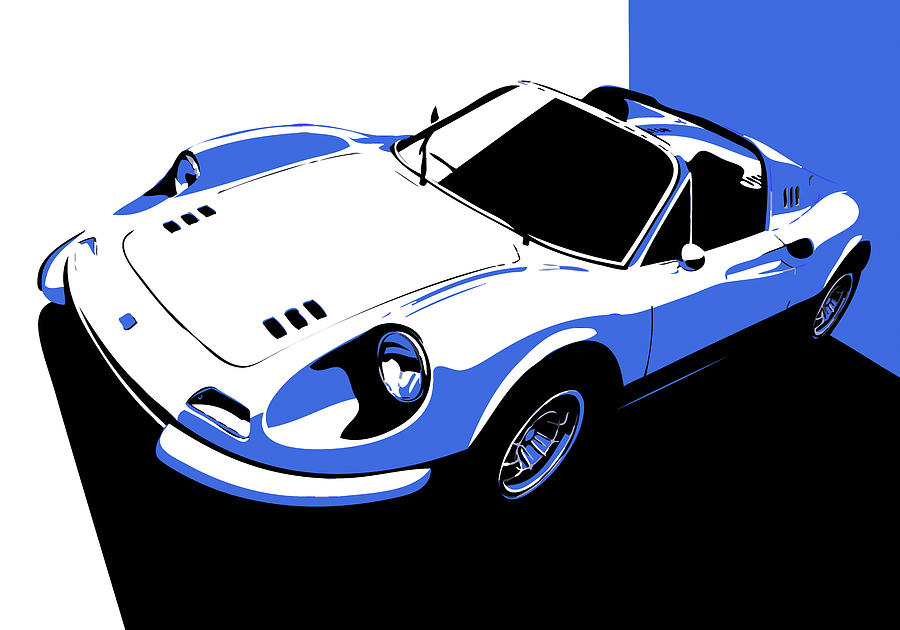 Car Digital Art - Ferrari Dino - Classic Italian Sports Car #6 by Thespeedart
