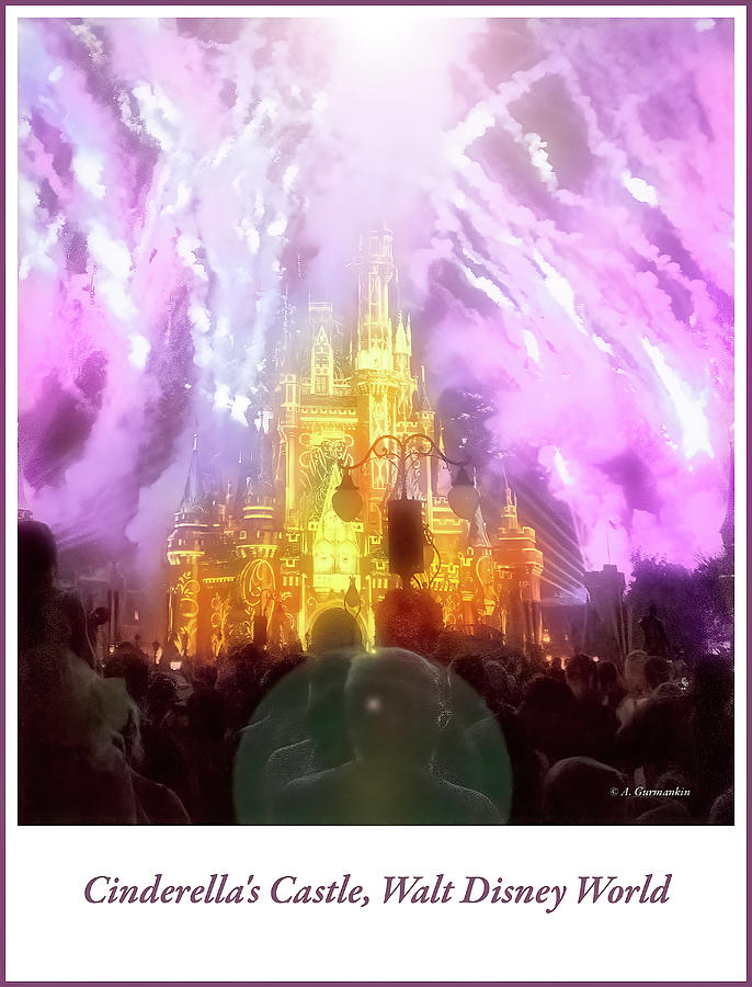 Fireworks, Cinderellas Castle, Walt Disney World #6 Photograph by A Macarthur Gurmankin