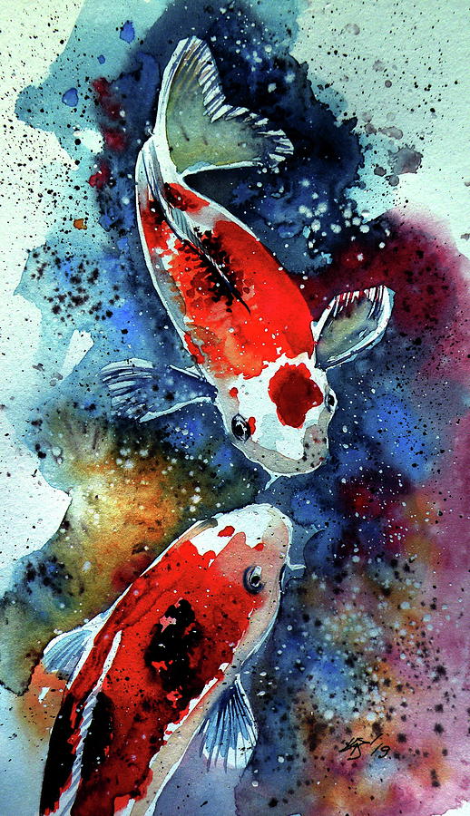 Fish #6 Painting by Kovacs Anna Brigitta
