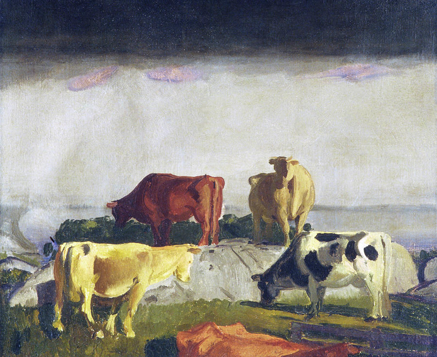 Five Cows #7 Painting by George Bellows