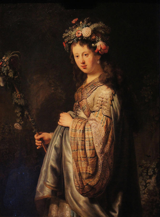 Flora #6 Painting by Rembrandt
