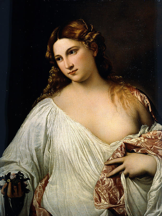 Titian Painting - Flora  #6 by Titian