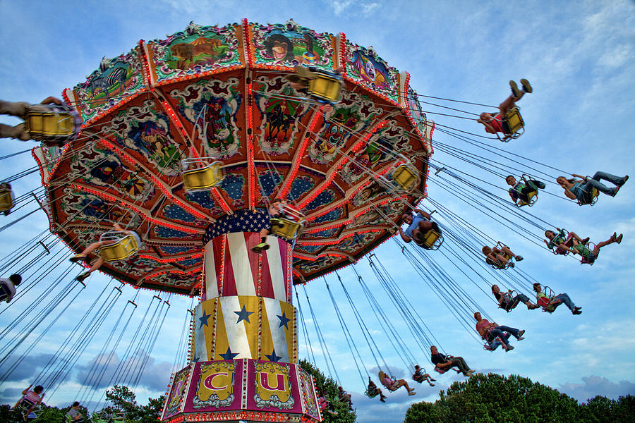 Flying Circus Ride Photograph by Mark Chandler - Pixels