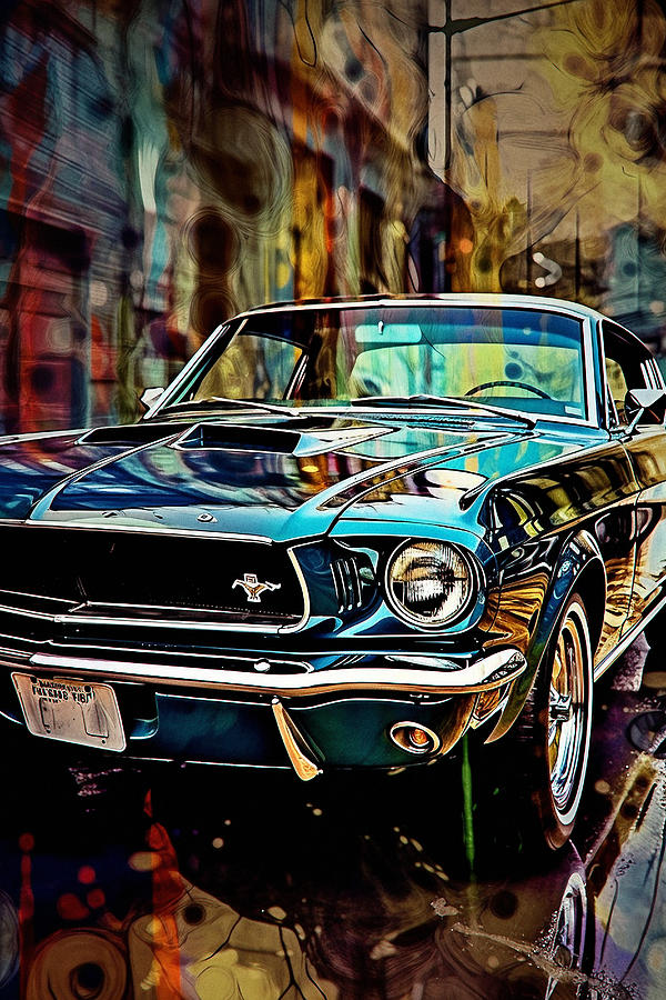 Ford Mustang - Prints Digital Art by SampadArt Gallery - Fine Art America