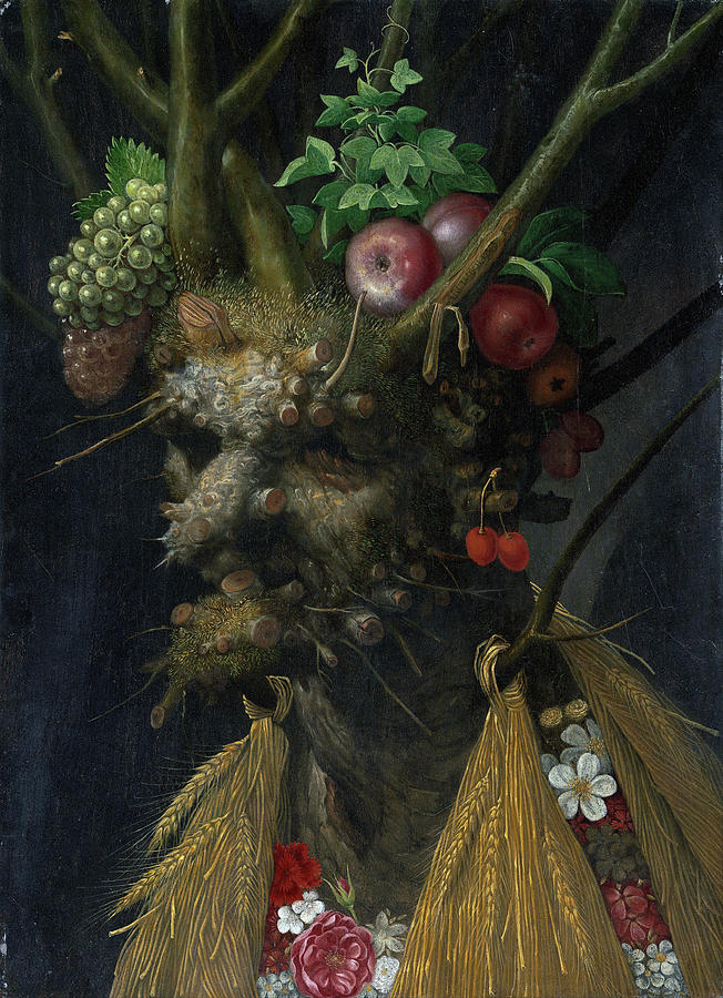 Giuseppe Arcimboldo Painting - Four Seasons in One Head #6 by Giuseppe Arcimboldo