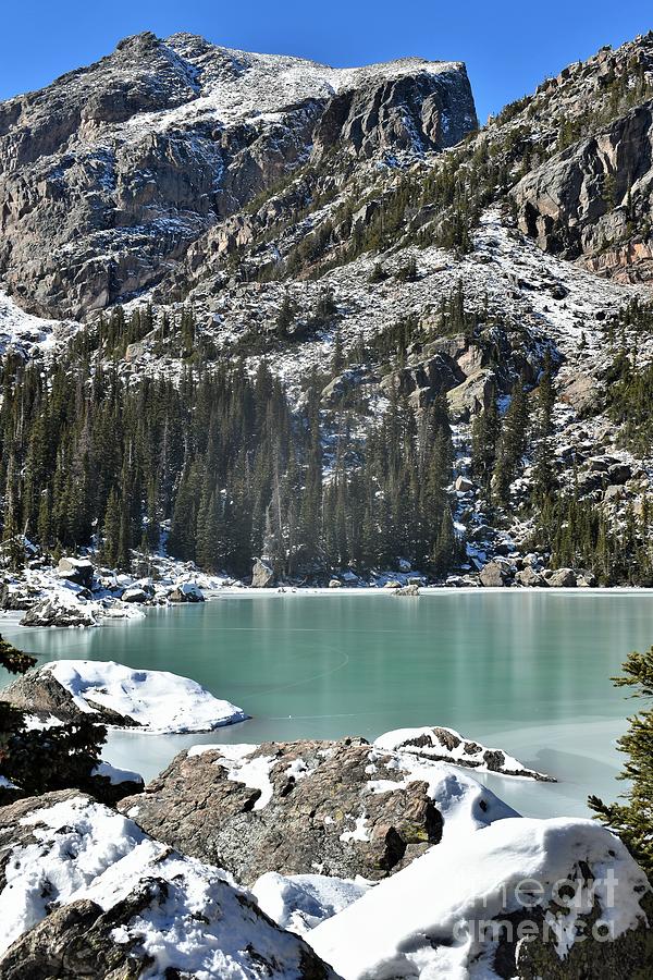 Frozen mountain lake Photograph by Tonya Hance - Fine Art America