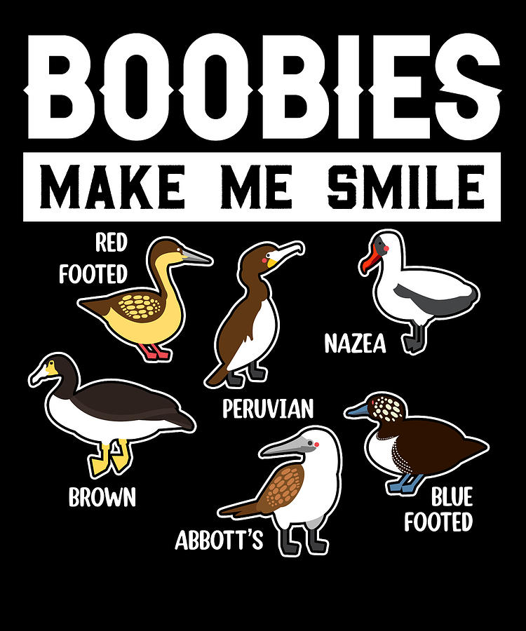Booby Bird Digital Art - Funny Booby Seabirds Collection #6 by Toms Tee Store
