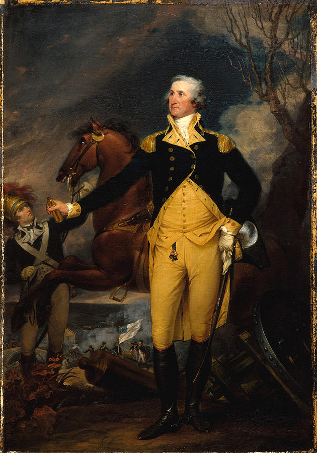 George Washington before the Battle of Trenton #6 Painting by John Trumbull