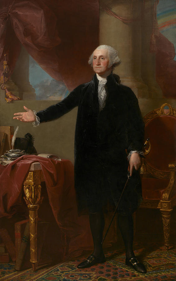 George Washington Lansdowne Portrait Painting by Gilbert Stuart - Pixels