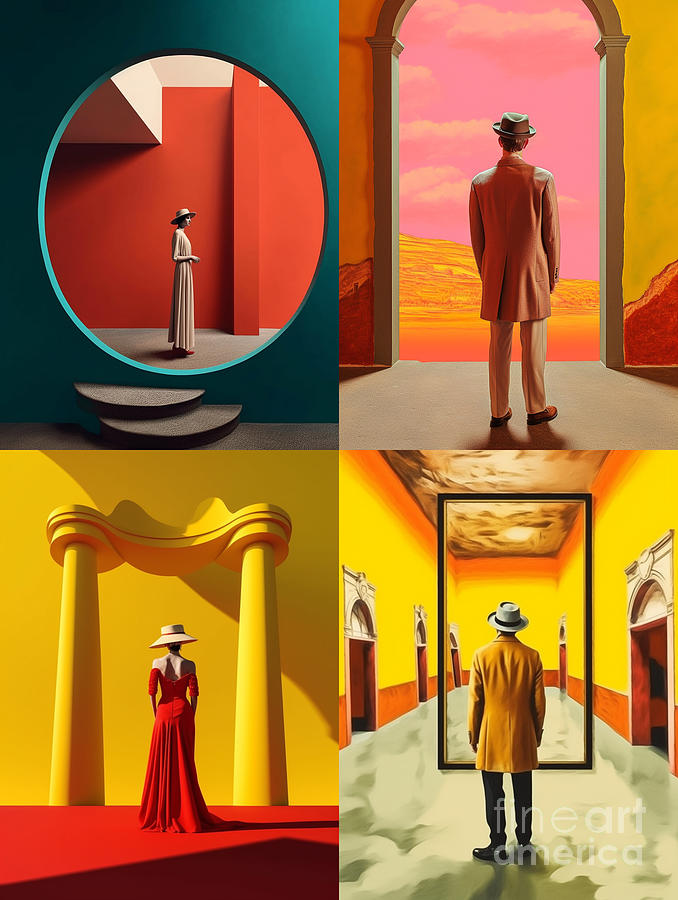 Giorgio De Chirico Surreal Cinematic Minimalis By Asar Studios Painting   6 Giorgio De Chirico Surreal Cinematic Minimalis By Asar Studios Celestial Images 