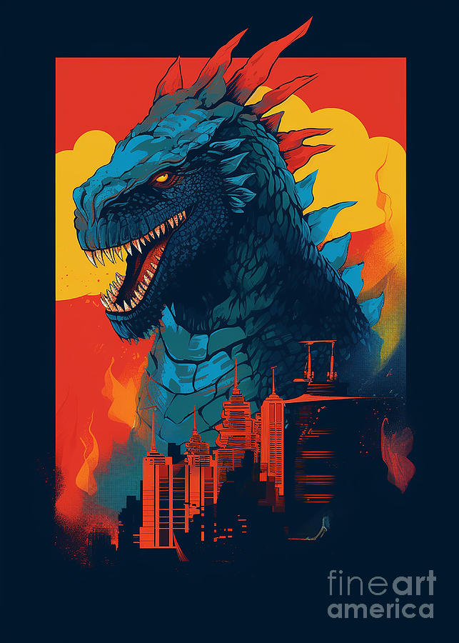 Godzilla King of Monster Movie Poster #6 Digital Art by Hha - Fine Art ...