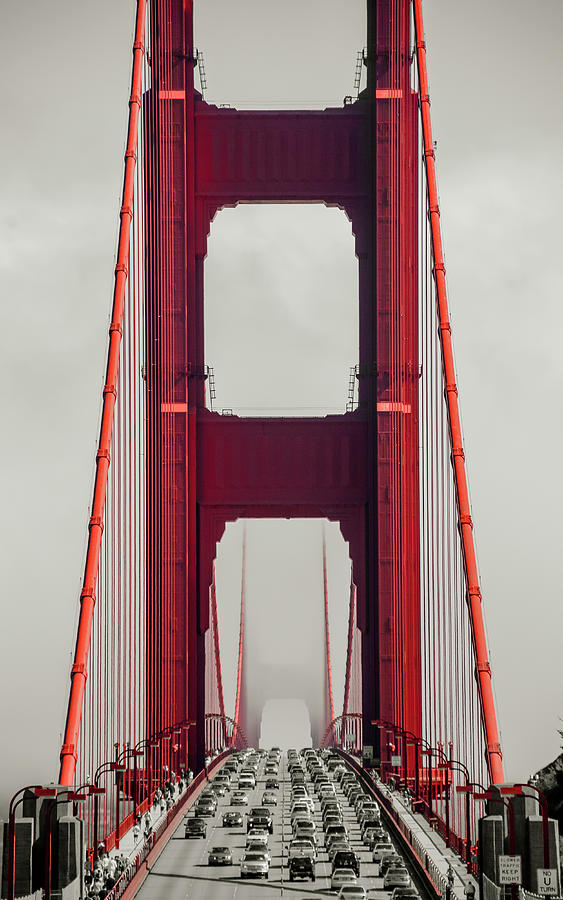 Architecture Photograph - Golden-Gate-Bridge #5 by Radek Hofman
