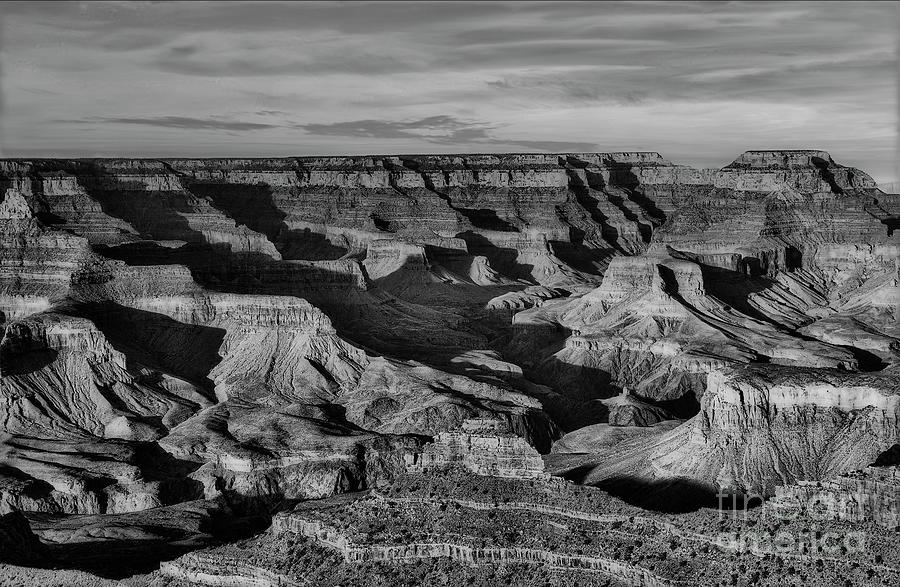 Grand Canyon Black White  #6 Photograph by Chuck Kuhn