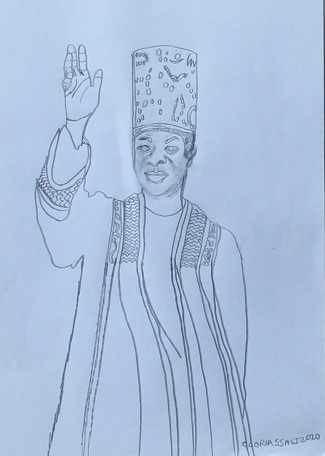His Royal Highness Kabaka Ssabasajja Ronald Edward Frederick Kimera Muwenda Mutebi II #6 Painting by Gloria Ssali