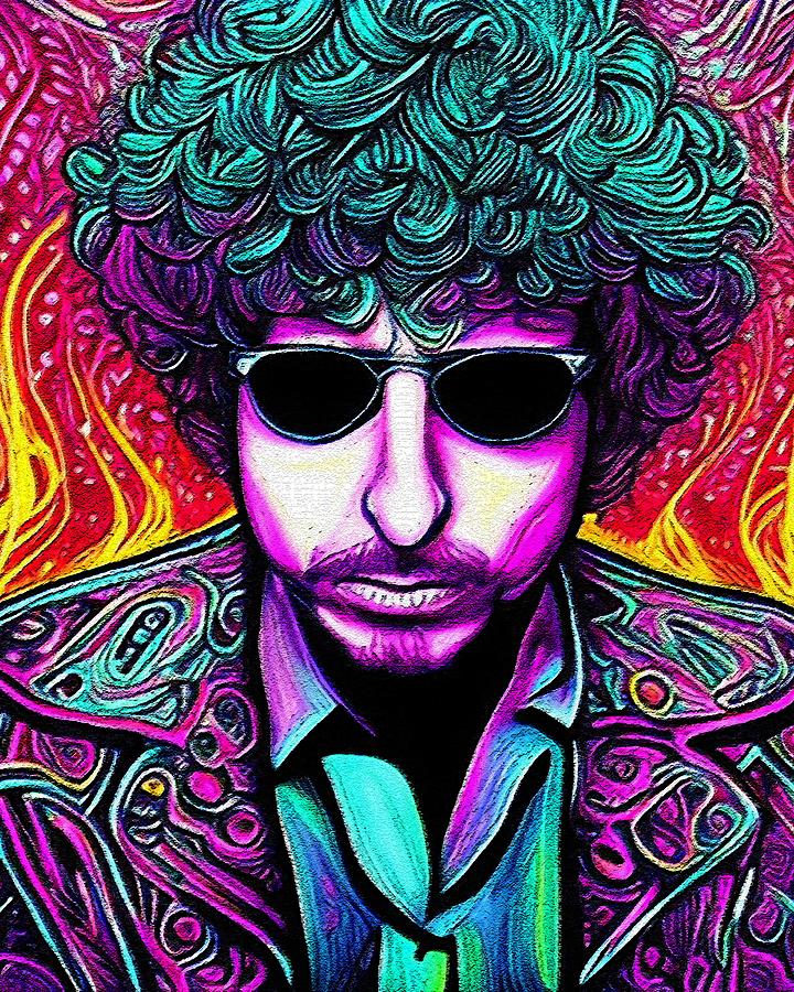 Hypnotic Illustration Of Bob Dylan Digital Art by Edgar Dorice - Fine ...