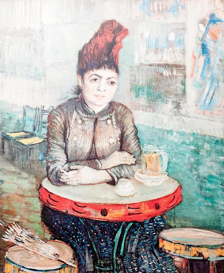 Paris Painting - In the cafe, Agostina Segatori in Le tambourin #9 by Vincent van Gogh