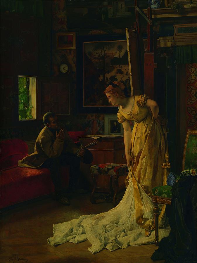 In the Studio #6 Painting by Alfred Stevens - Fine Art America