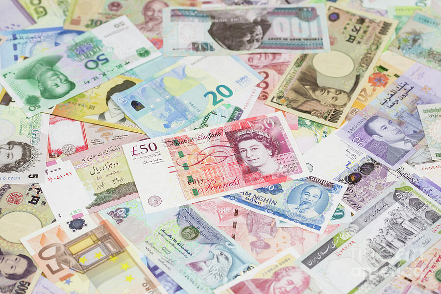 Abundance Photograph - International currency banknotes #6 by Roberto Morgenthaler