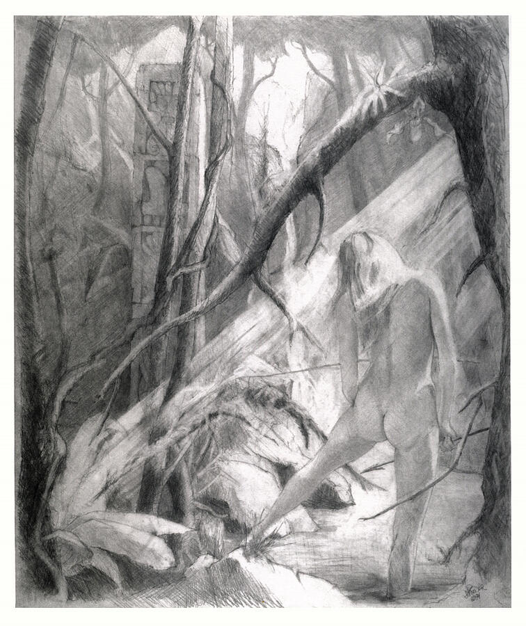 6 Into the Light Drawing by Joel Keener 6 Into the Light Drawing by Joel Keener
