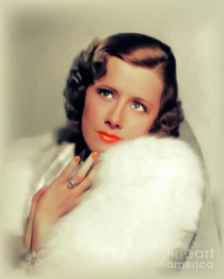 Irene Dunne, Vintage Actress Painting by Esoterica Art Agency - Pixels