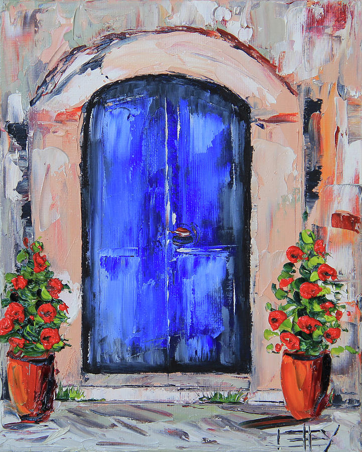 Italy European city painting with flowers and windowboxes Painting by ...