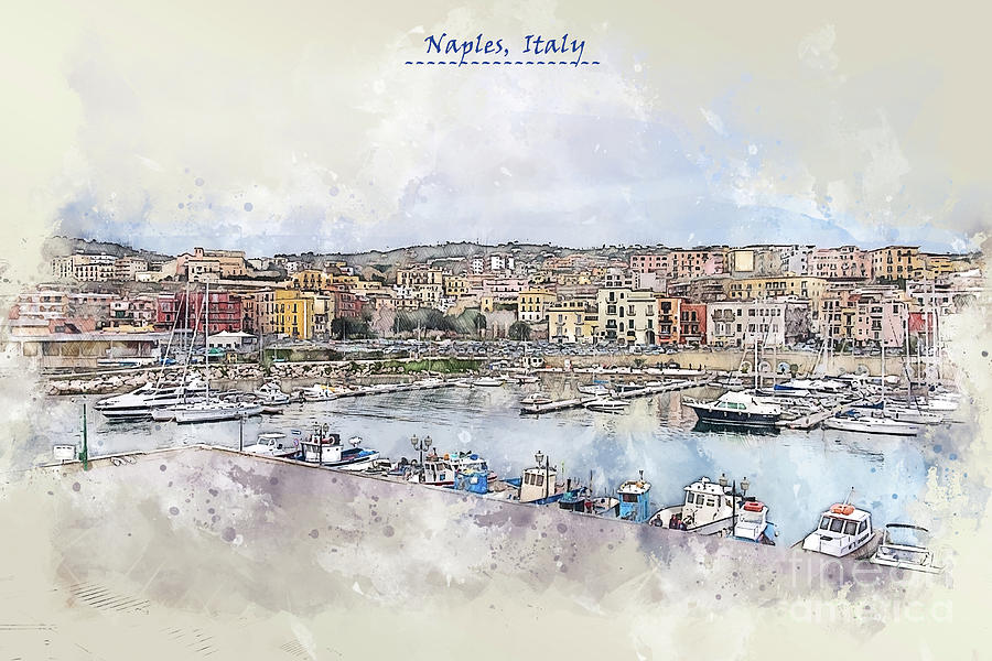 Italy sketch #6 Digital Art by Ariadna De Raadt