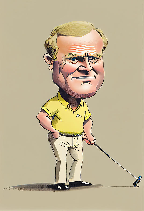 Jack Nicklaus Mixed Media - Jack Nicklaus Caricature #6 by Stephen Smith Galleries