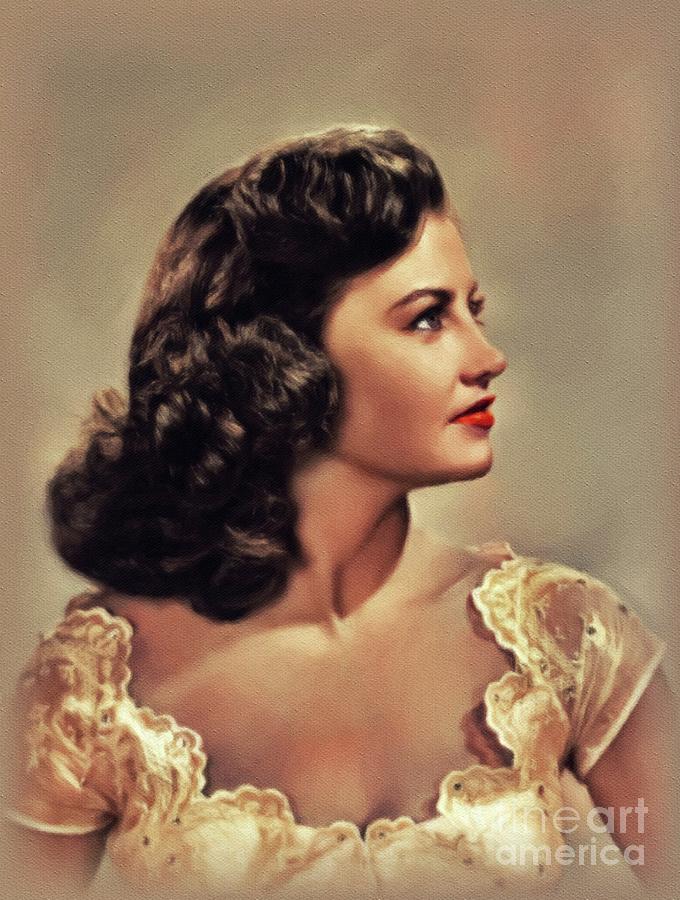 Joan Leslie, Vintage Actress Painting by Esoterica Art Agency - Fine ...