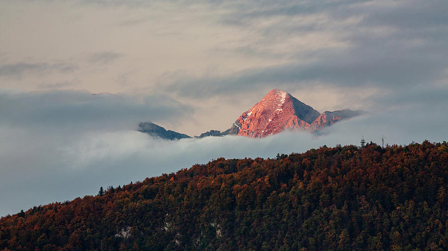 Kamnik Alps at sunset, Slovenia. #6 Photograph by Ian Middleton