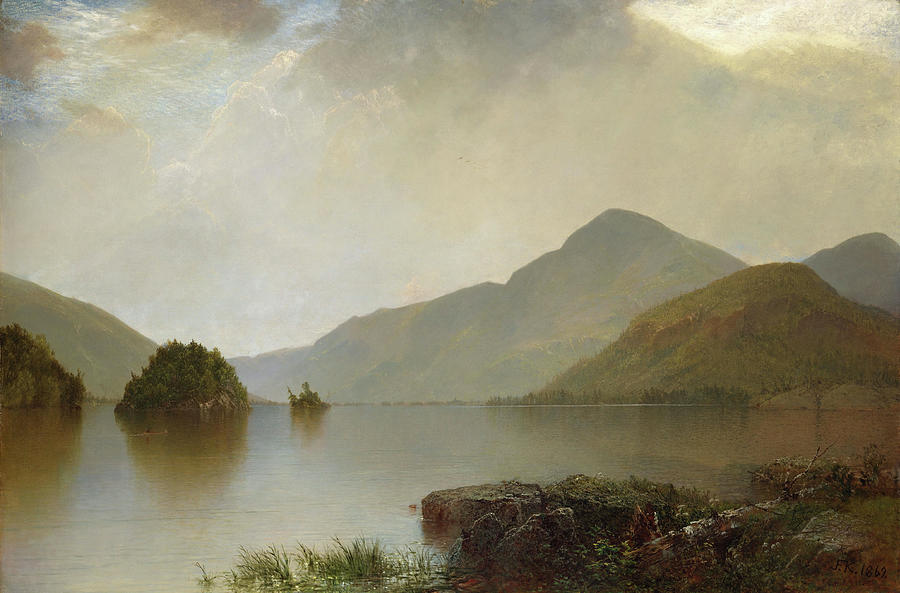John Frederick Kensett Painting - Lake George. #6 by John Frederick Kensett