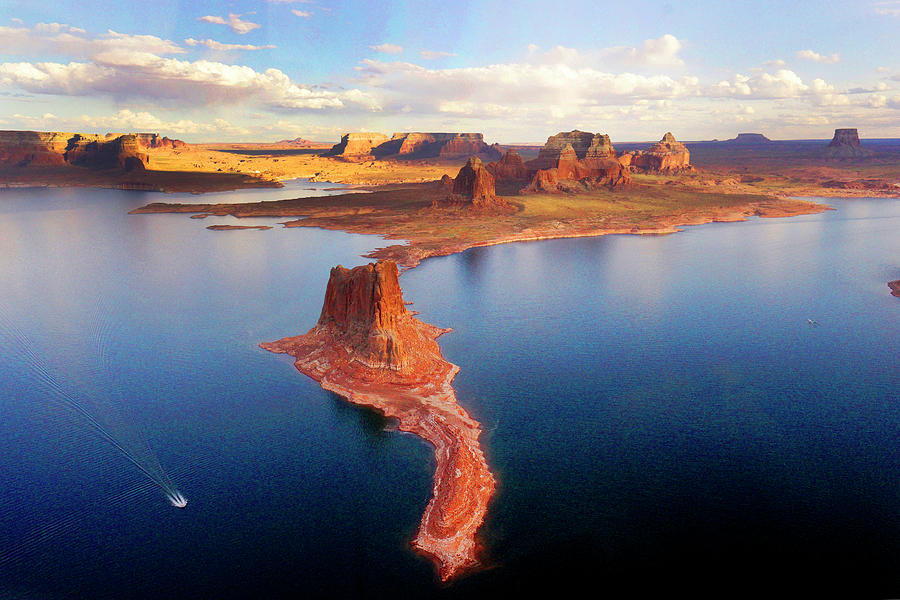 Lake Powell Sunset from the Air #6 Photograph by Rick Wilking