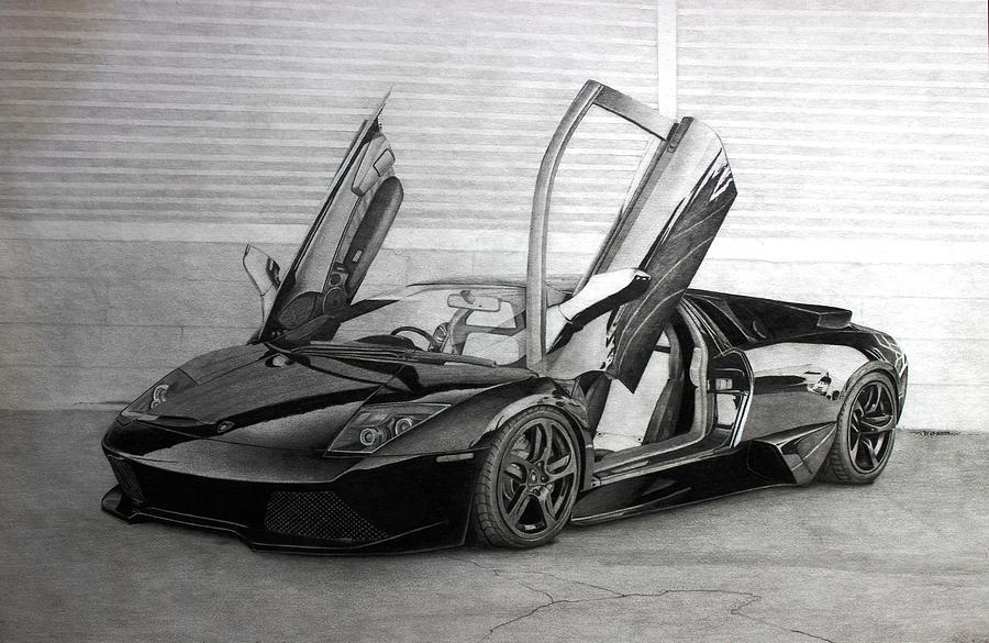 #6 Lamborghini Gallardo #6 Drawing by K R