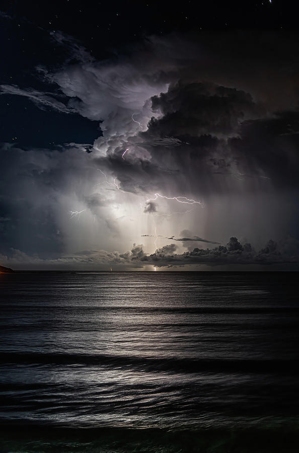 Lightning Storm Off the Coast of Mazatlan Mexico #6 Photograph by Tommy Farnsworth
