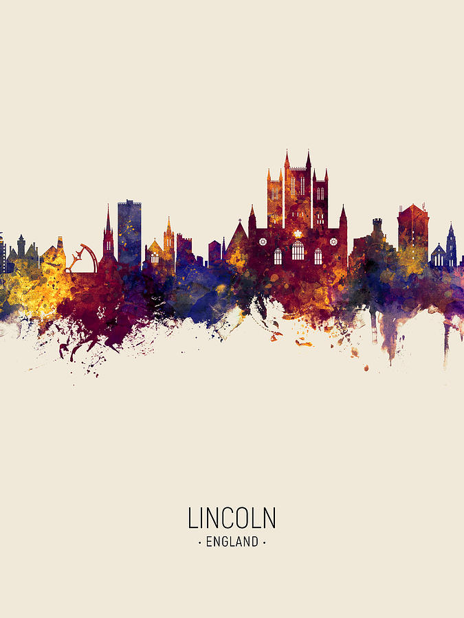 Lincoln England Skyline #6 Digital Art by Michael Tompsett