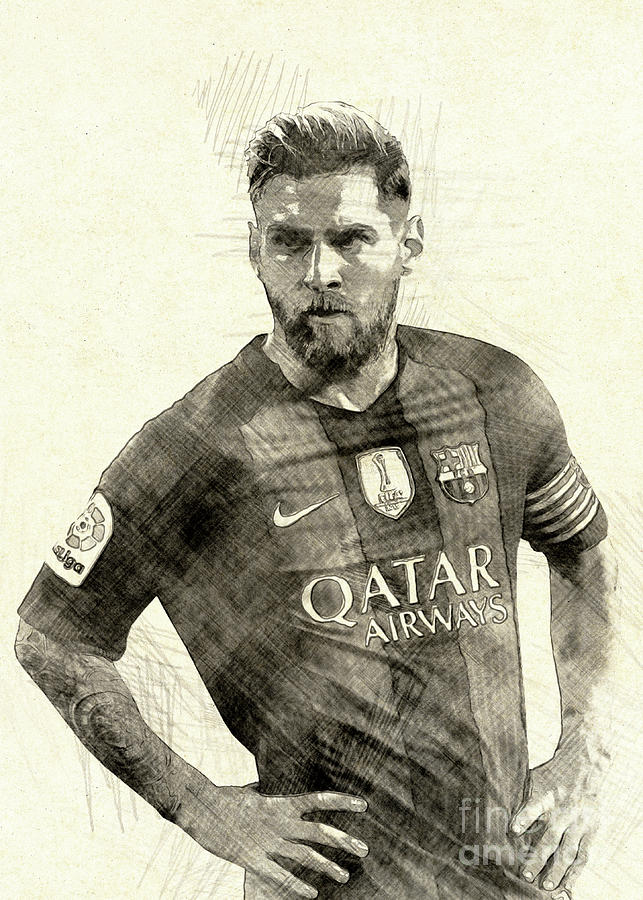 Lionel Messi Art Drawing - Drawing Skill