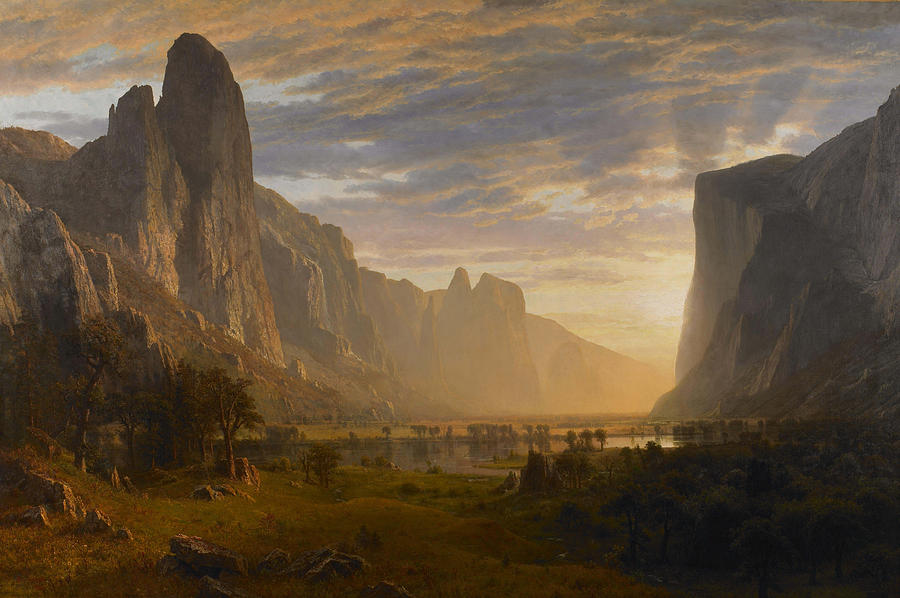 Albert Bierstadt  Painting - Looking Down Yosemite Valley  California  #6 by Albert Bierstadt