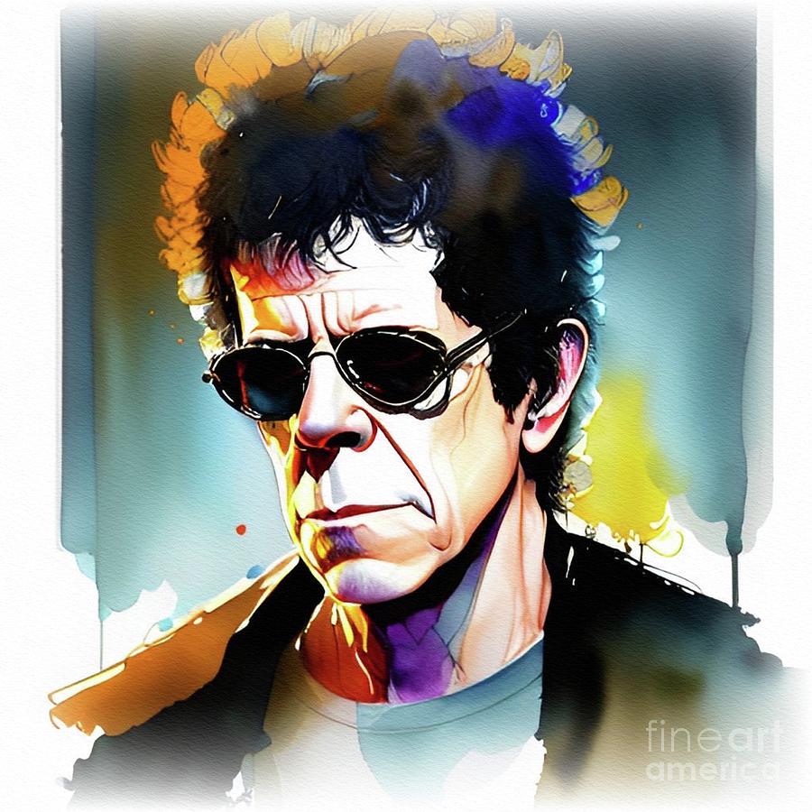 Lou Reed, Music Legend Painting by John Springfield - Fine Art America