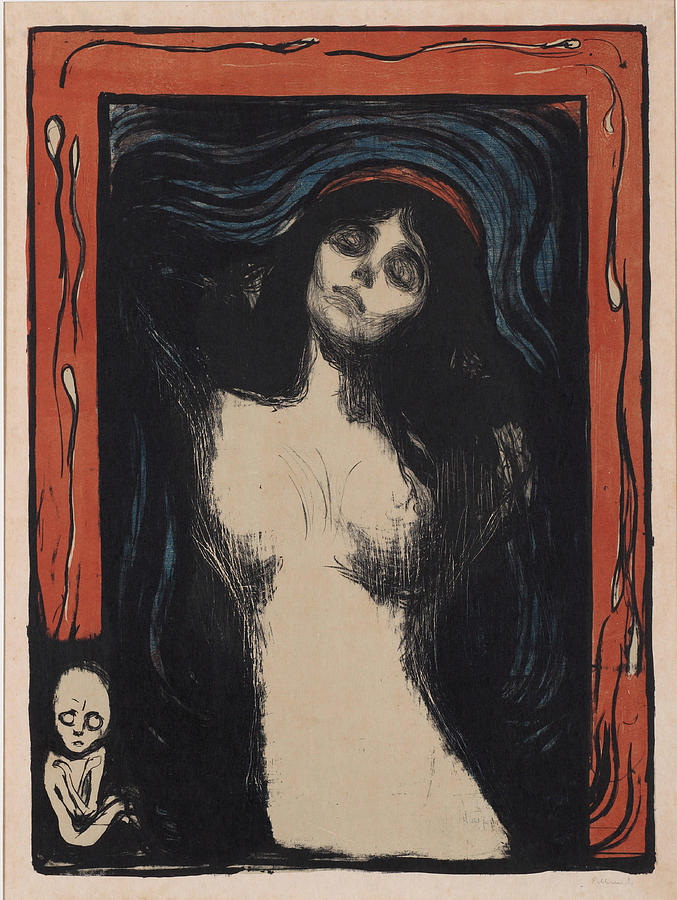 Edvard Munch Painting - Madonna  #6 by Edvard Munch
