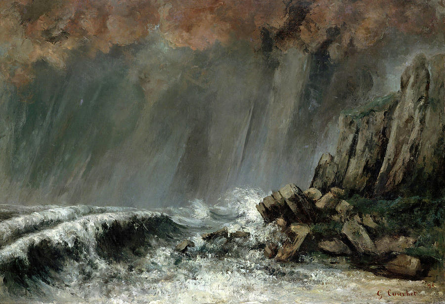 Gustave Courbet  Painting - Marine The Waterspout  #6 by Gustave Courbet