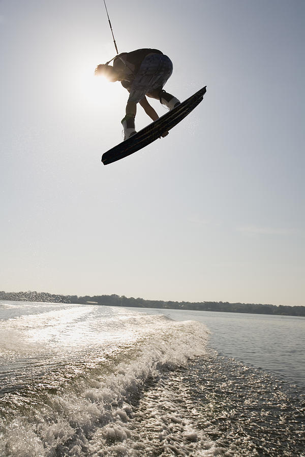 Midair wakeboarder #6 Photograph by Jupiterimages