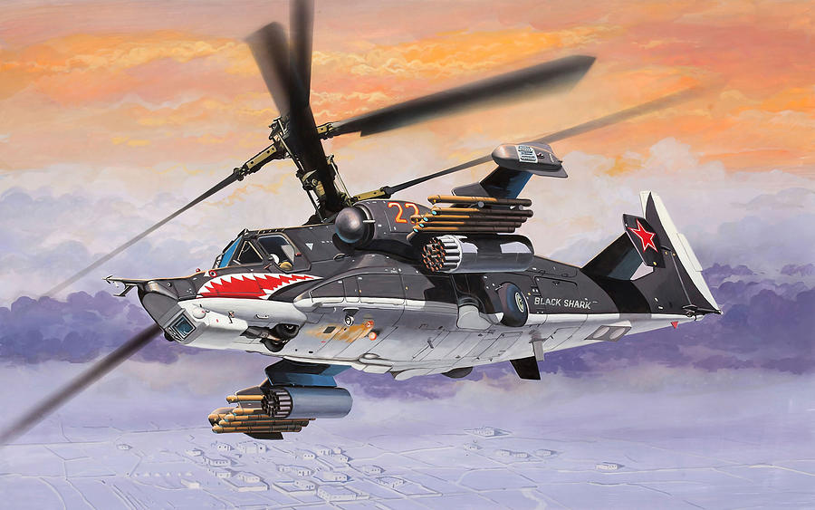 Military Kamov Ka 50 Military Helicopters Digital Art by Hai Nguyen